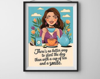 tea wall art, tea humour, tea print, dining room art, tea decor, tea art print, tea poster, tea gift, tea lover, tea room, wall art unframed