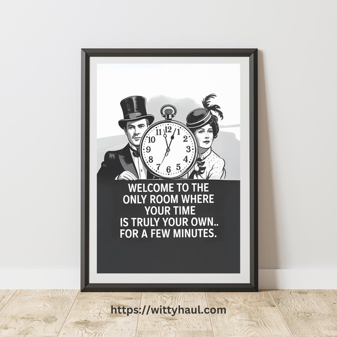 Funny Bathroom Art Print: Quirky Toilet Humor Decor (digital Download ...