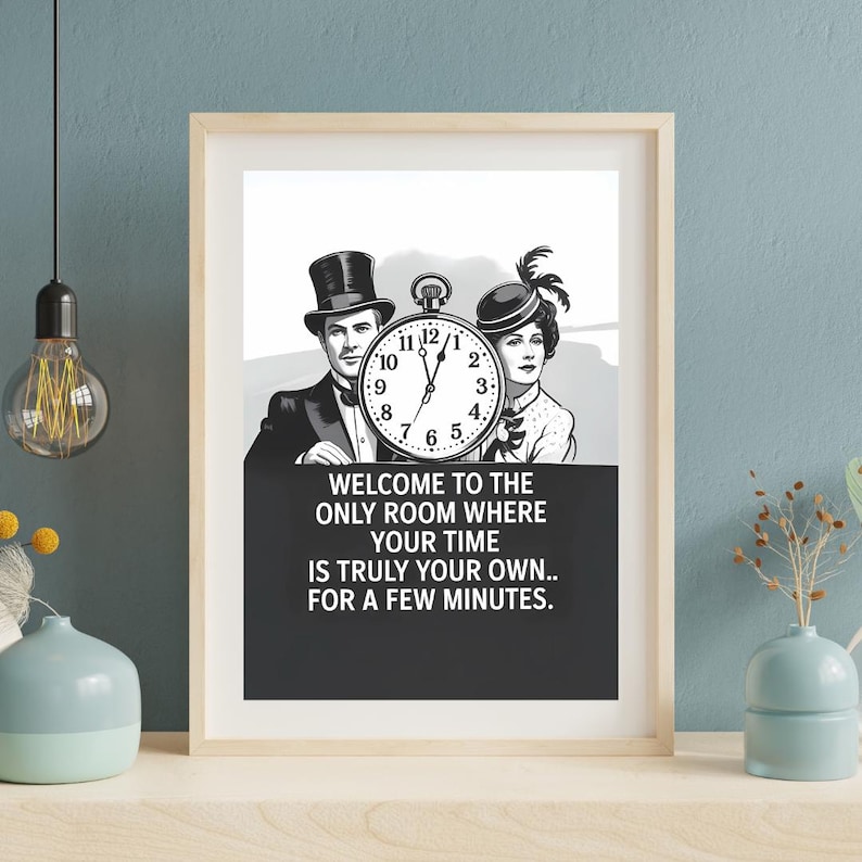 Funny Bathroom Art Print: Quirky Toilet Humor Decor (digital Download ...