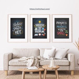 Arte mural positivo para el aula, arte mural de afirmación para niños, decoración de habitaciones infantiles, carteles infantiles, frases de éxito, decoración inspiradora para el aula.