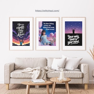 Arte mural positivo para el aula, arte mural de afirmación para niños, decoración de habitaciones infantiles, carteles infantiles, frases de éxito, decoración inspiradora para el aula.