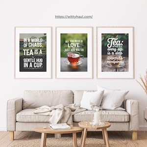 tea wall art, tea humor, tea print, tea decor, tea art print, tea poster, tea gift, tea lover, tea room, tea quotes, tea sayings, cafe decor