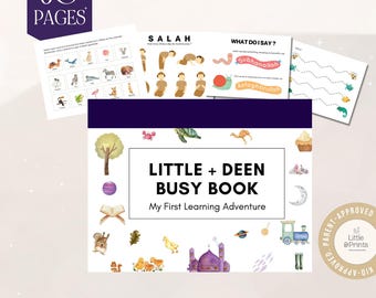 Islamic Toddler Busy Book: Arabic Alphabet, Muslim Activities, Ages 2-5 (Printable)