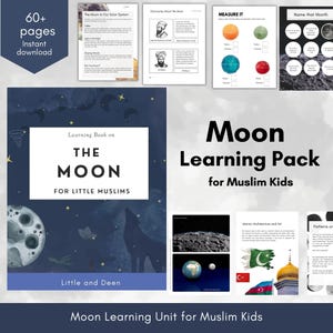 The Moon  Learning Pack Islamic Learning Resource Muslim Homeschool Unit Study Name of Allah Islamic Studies Islamic Learning