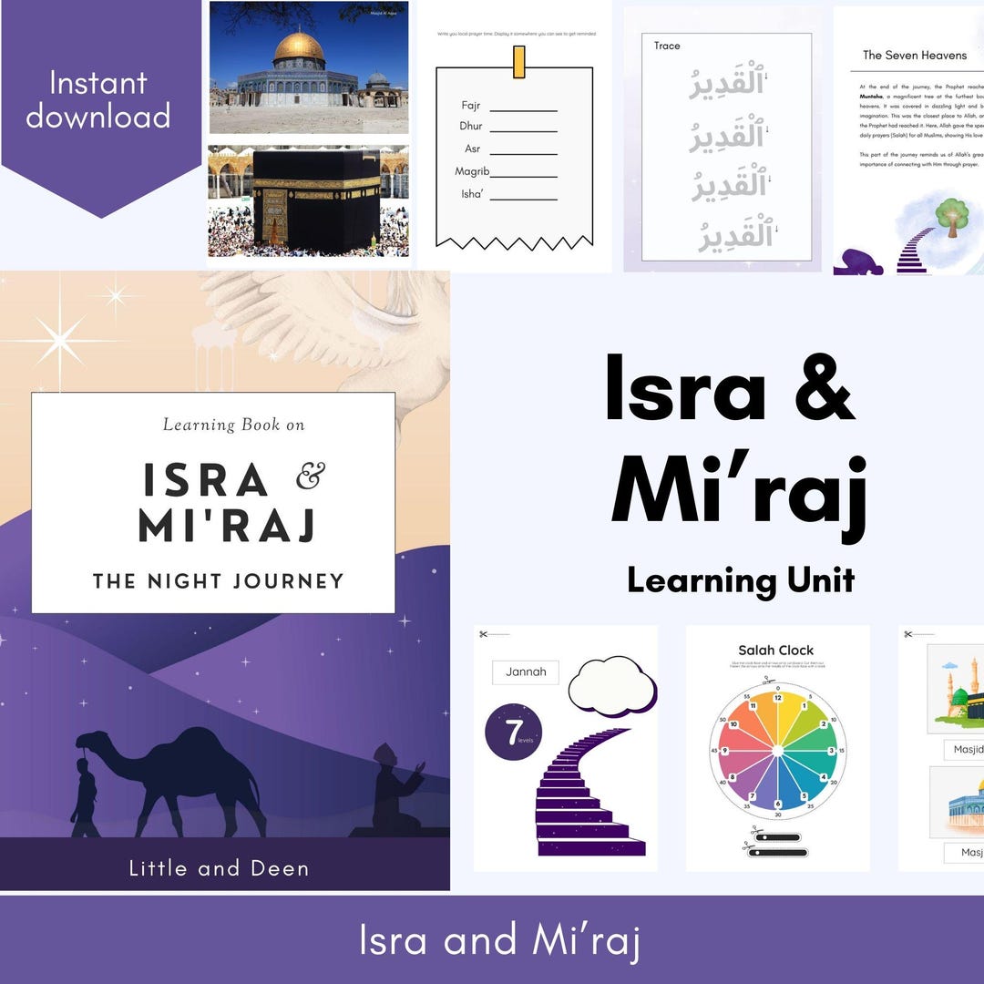 Isra and Miraj Learning Pack: Muslim Kids Homeschool Resource (digital ...