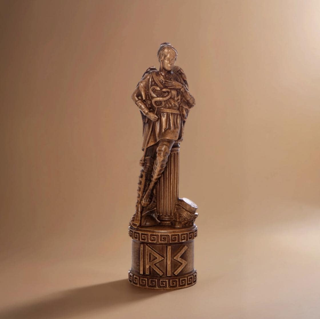 アイリス レインボー 女神 手作り 木製 彫像 アイリス ギリシャの神々