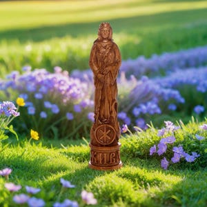 Živa Wooden Statue, Slavic Gods, Zhiva Statue, Goddess of Life and Fertility, Hand-Carved Figurine, Pagan Altar Decor, Unique Gift