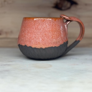 Handmade Ceramic mug. Pottery Mug. Coffee mug. Tea cup. Orange.