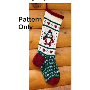 Christmas Stocking Knitting Pattern Penguin