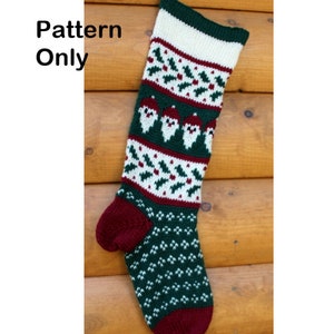 Christmas Stocking Knitting Pattern Santa