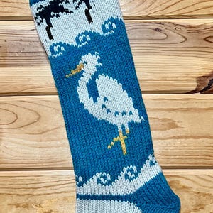 Original Weihnachtsstrumpf, handgestrickter Strumpf, Vintage Knit Weihnachtsstrumpf