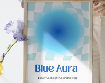 Affiche Aura Spirituelle Téléchargement – Art mural digital chakras – Poster imprimable énergie zen pour chambre, salon ou méditation