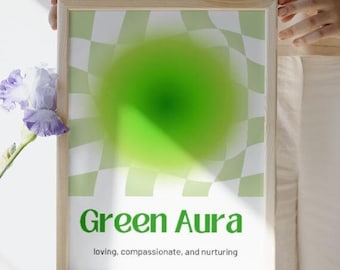 Affiche Aura Spirituelle Téléchargement – Art mural digital chakras – Poster imprimable énergie zen pour chambre, salon ou méditation