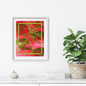Avocado Print | Avocado Wall Art | Kitchen Art Print |Abstract Avocado Kitchen Print |Botanical Art |Avocado Lover Print |Tropical Art Print