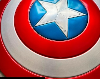 キャプテンシールド、フルメタル1:1アルミ合金レプリカ - コスプレアメリカ小道具コレクション用ハンドヘルドディスプレイシールド