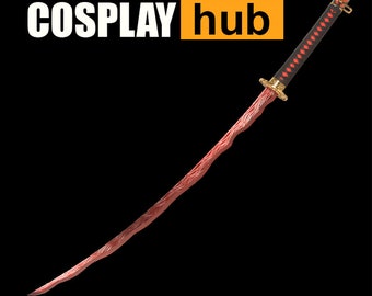 Rivers of Blood Katana, Elden Katana Cosplay Metal Sword, Collection Gift for him, Gift for him, Medieval Fantasy