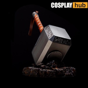 Thor&#39;s Metal Hammer, Mjolnir Hammer, Handmade Thor Hammer with 1:1 Stand