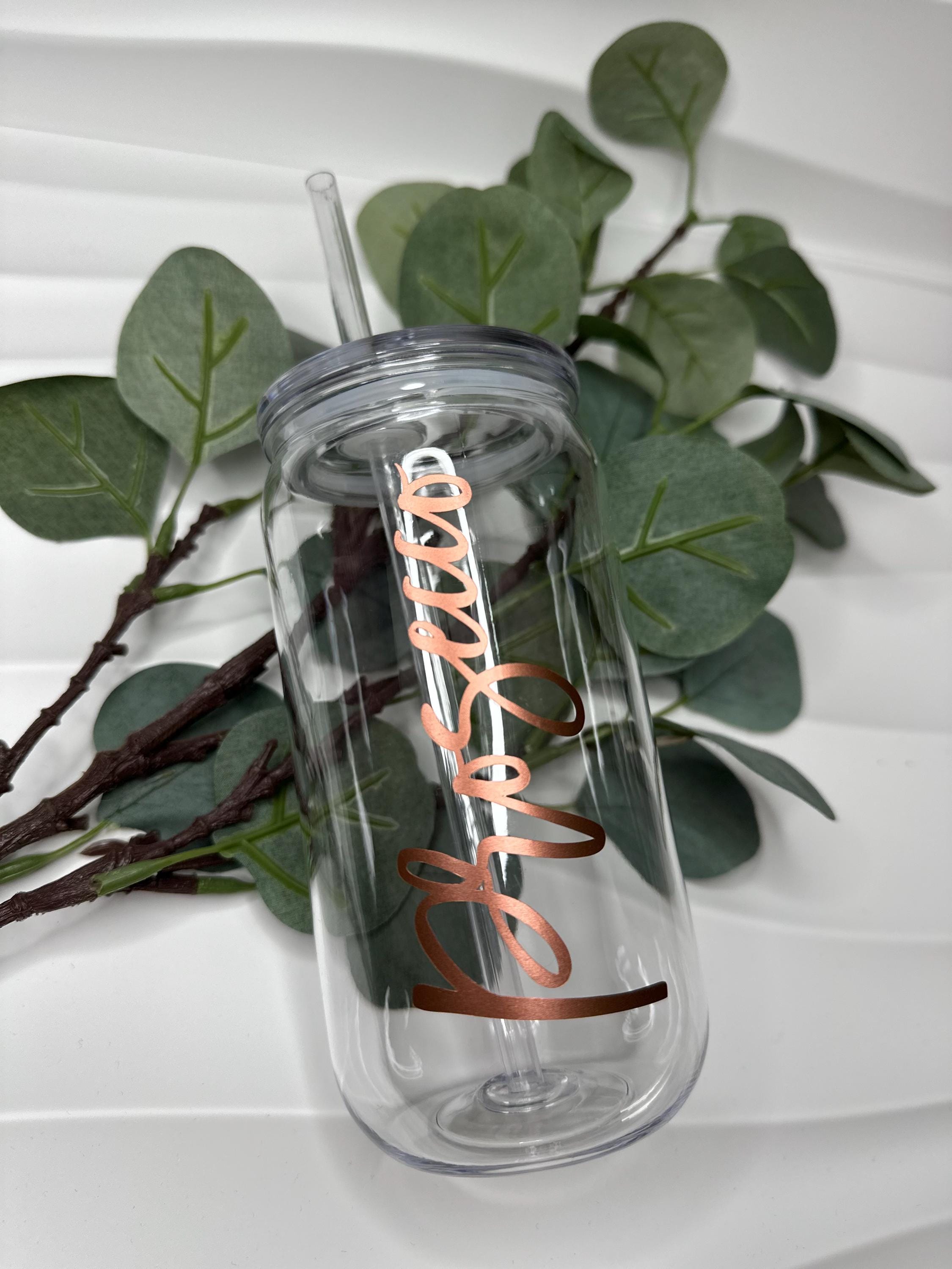 Trinkbecher mit strohhalm - Etsy.de
