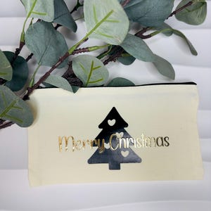 Kosmetiktasche | Merry Christmas | beauty bag | personalisiert | kleine Tasche | Wichtelgeschenk | Geschenktasche | Weihnachten