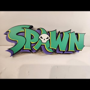 SPAWN 3D Logo Sign - Classic Todd McFarlane Comic Logo Decor