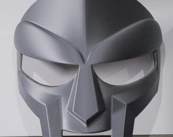 MF DOOM Mask for Costume / Display Piece - Classic Silver w/ Slits for 1-inch Straps