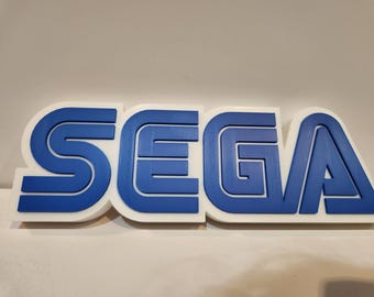 SEGA 3D Regal-/Wandschild - Klassisches Gaming Logo Sammlerstück für Retro & Moderne SEGA Fans