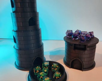 Collapsible Dice Tower & Case: Compact Travel for DND/RPG