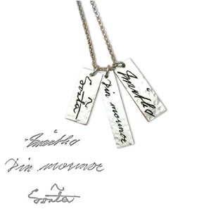 Engraved signature necklace image 1