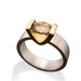 Catriona Livingston reviewed Smokey quartz solitaire ring, quartz gemstone, brown color stone, gold & silver ring, facetted smokey quartz ring