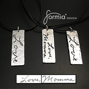 Engraved signature necklace image 3