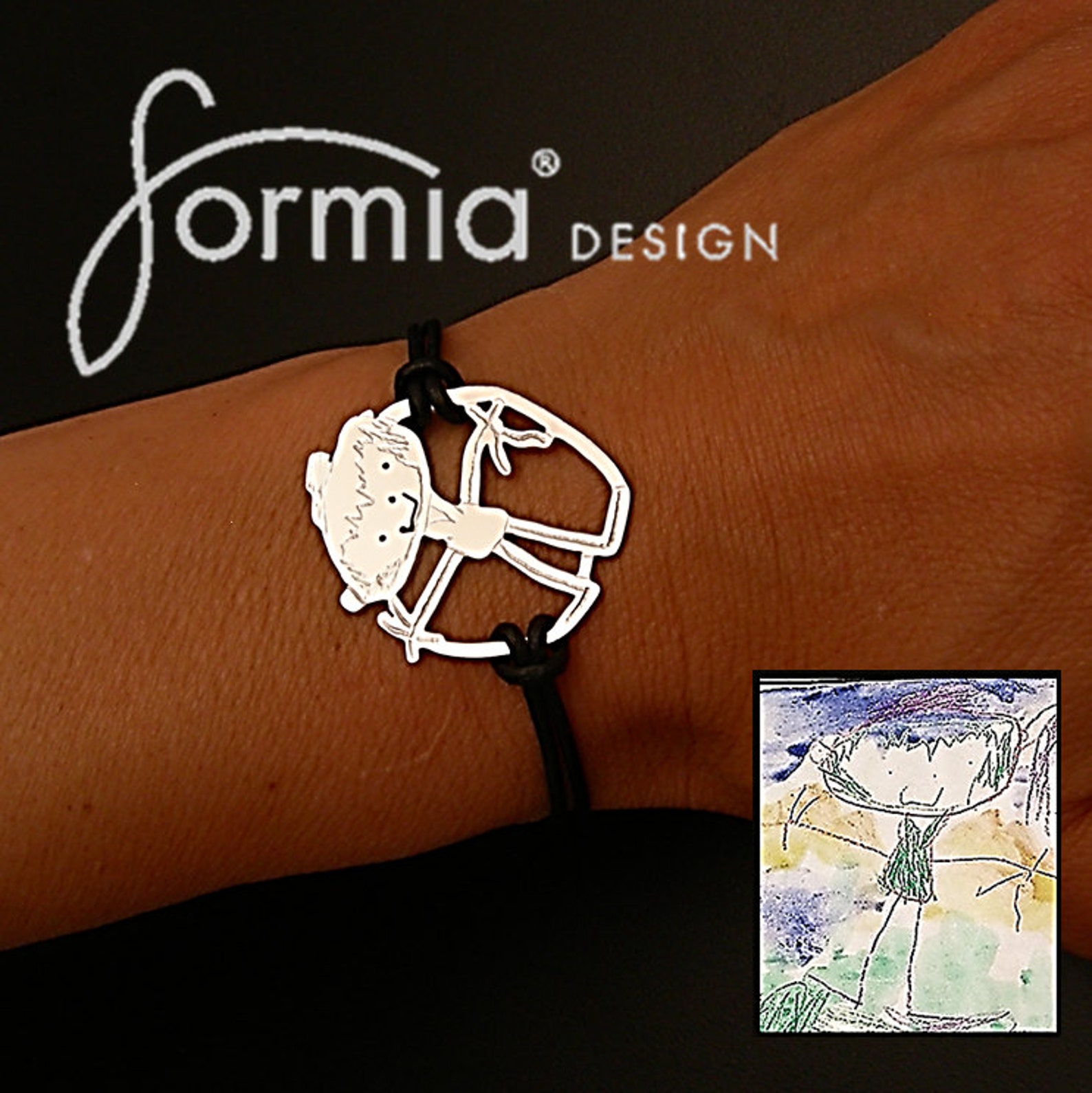 Leather bracelet leather wrist wrap silver pendant bracelet Etsy