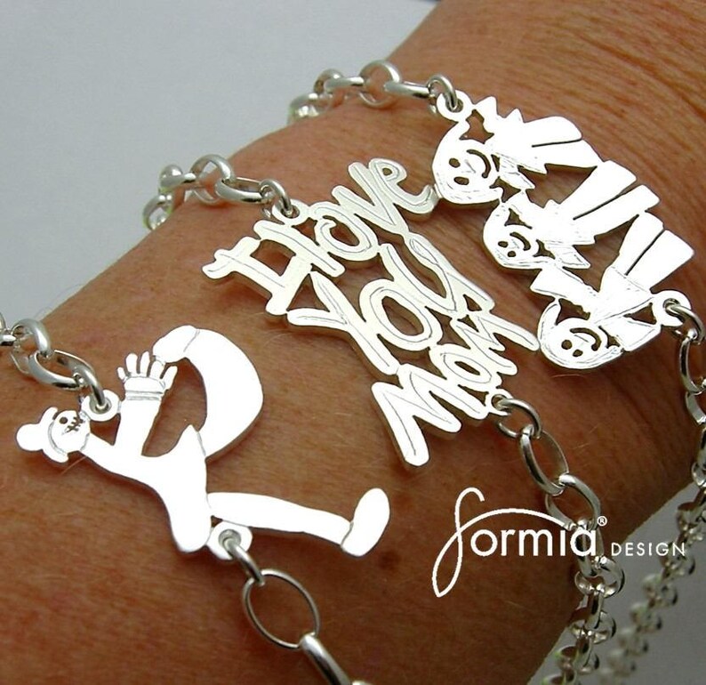 Sport Bracelet With Handmade Charm From Your Own Child's Etsy
