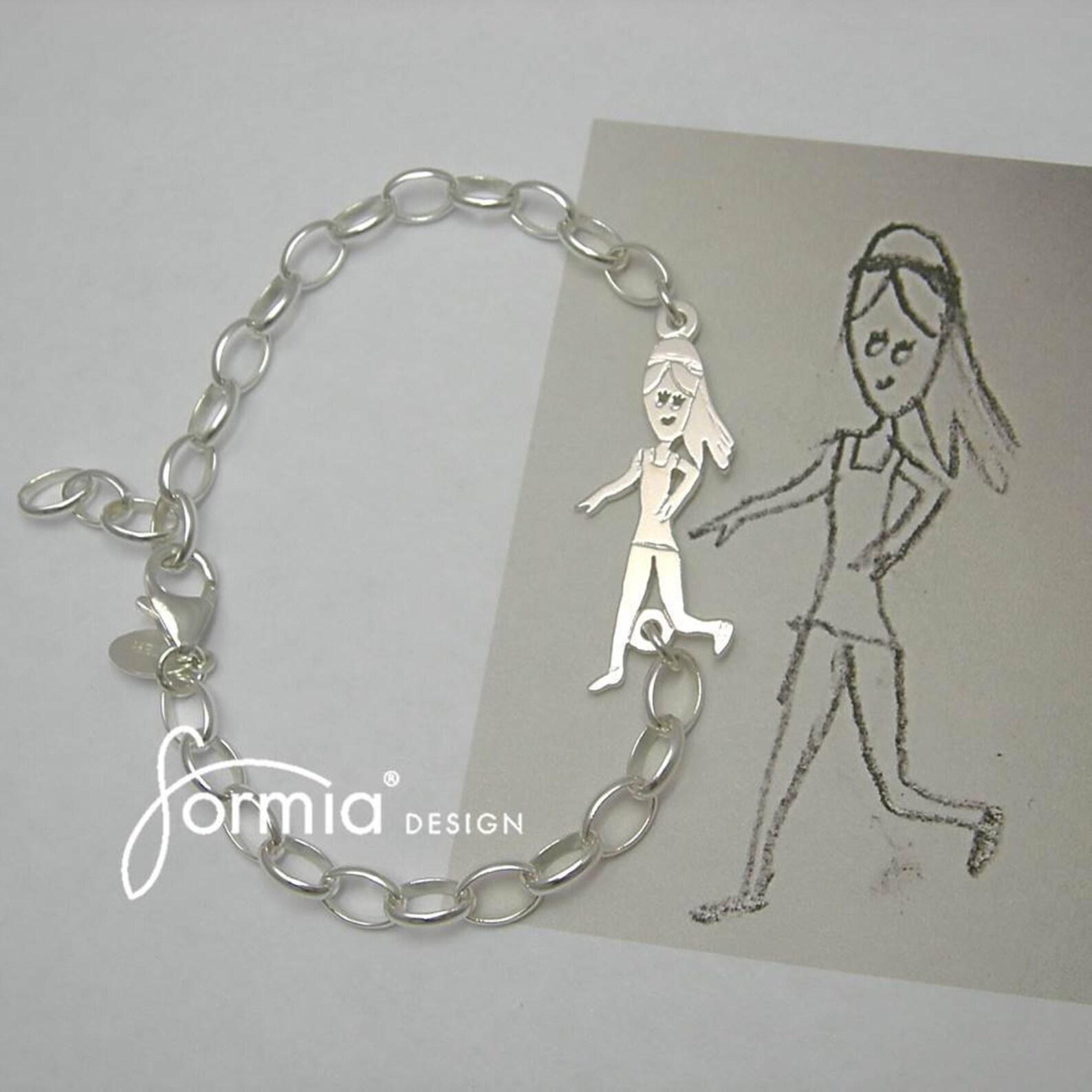 Sport Bracelet With Handmade Charm From Your Own Child's Etsy