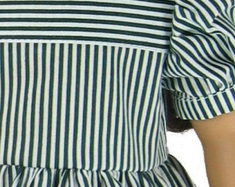 PDF sewing pattern 1940s Dirndl Dress World War II  reproduction dress for 18 inch American Girl Dolls square neckline