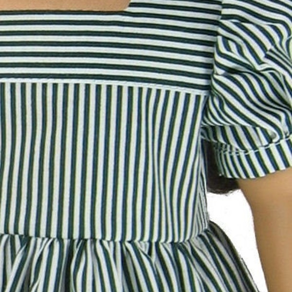 PDF sewing pattern 1940s Dirndl Dress World War II  reproduction dress for 18 inch American Girl Dolls square neckline