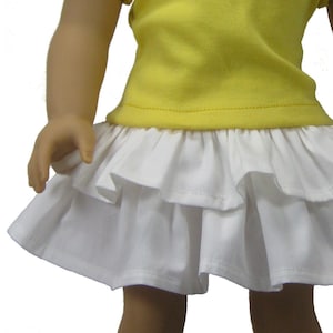 Contemporary Tee and Skirt PDF sewing pattern for 18 inch American Girl doll Spring Fling