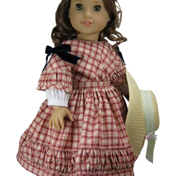 Civil War Victorian PDF sewing pattern for 18 inch American Girl doll 1850s Cherie