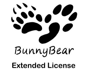 BunnyBear Extended License for Digital Papers and Graphics