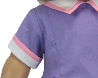 PDF naaipatroon jaren 30 Jurkpatroon voor 18 inch American Girl Dolls