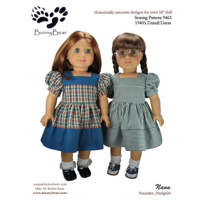 PDF Sewing Pattern 1940s Dirndl Dress World War II Etsy