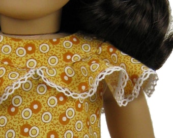 PDF sewing pattern 1930s Ruffled Fairytale Dress for American Girl Doll Kit 18 inch