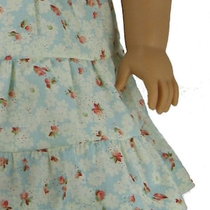 1940s WWII tiered dress PDF sewing pattern for 18 inch American Girl doll Peter Pan collar