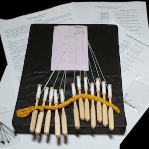 Bobbin Lace Beginner Kit: DIY Craft with Pillow & Bobbins - Beginner Friendly