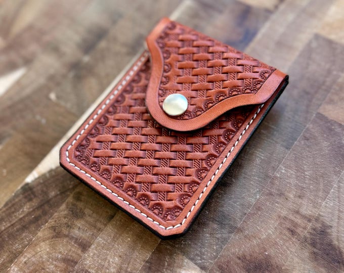 The Basketweave Money Clip  Wallet