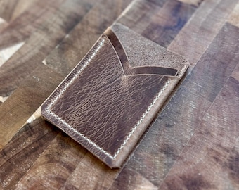 Brown Leather Boot Top Card Wallet