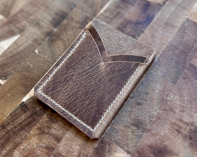 Brown Leather Boot Top Card Wallet