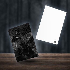 Tarjeta de oración de Cernunnos: Oscuro y Línea