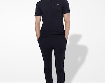 Men&#39;s Summer T-Shirt & Full Pants Set