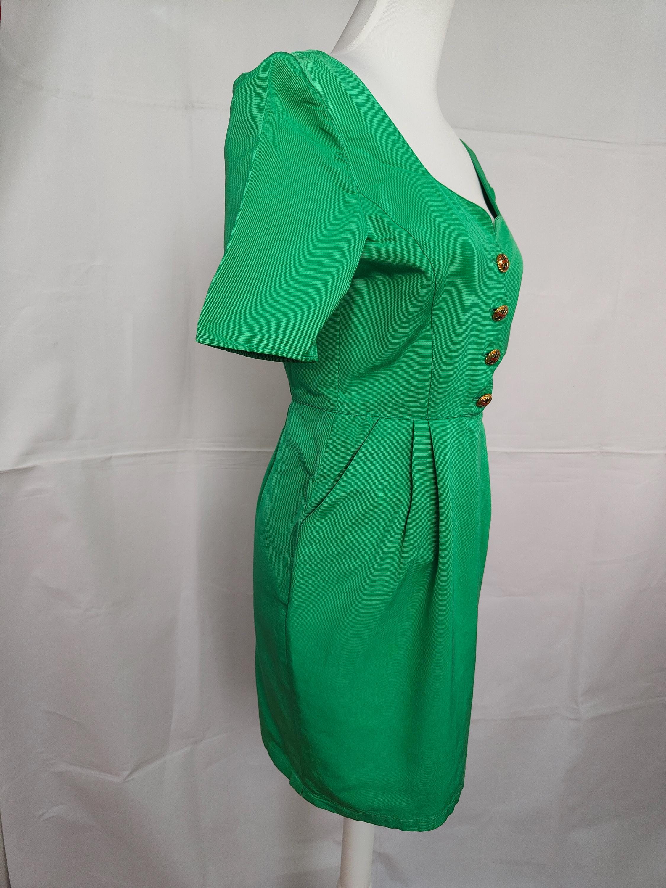 Vintage Emanuel Ungaro Dress  Green Couture Mini Dress Made in Italy  80s  90s Designer Bodycon Dress  Luxury Vintage XS - Etsy Canada