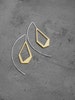 Lanterns - brass earrings , sterling silver earrings, statement earrings, geometric earrings, golden geometric earrings, made in Italy 